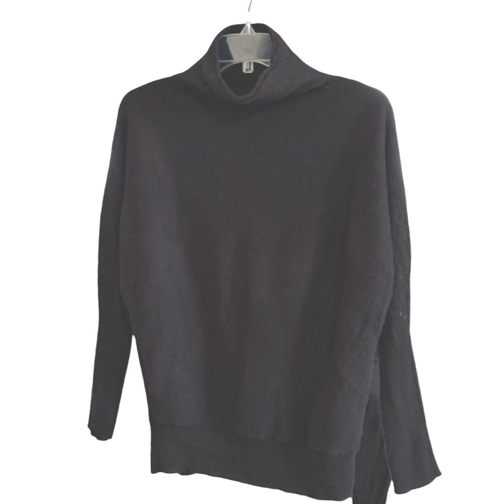 Telluride Clothing Co Sweater Womens L Black Merino Wool Turtleneck Lagenlook
